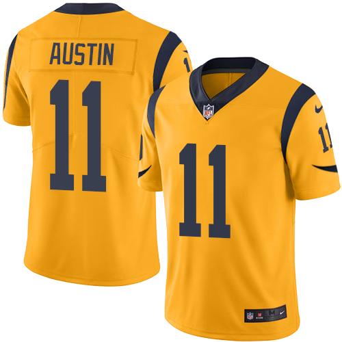 Nike Rams #11 Tavon Austin Gold Men's Stitched NFL Limited Rush Jersey - Click Image to Close